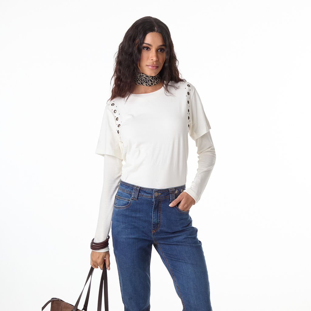 Camiseta Ilhos Cava - Off White